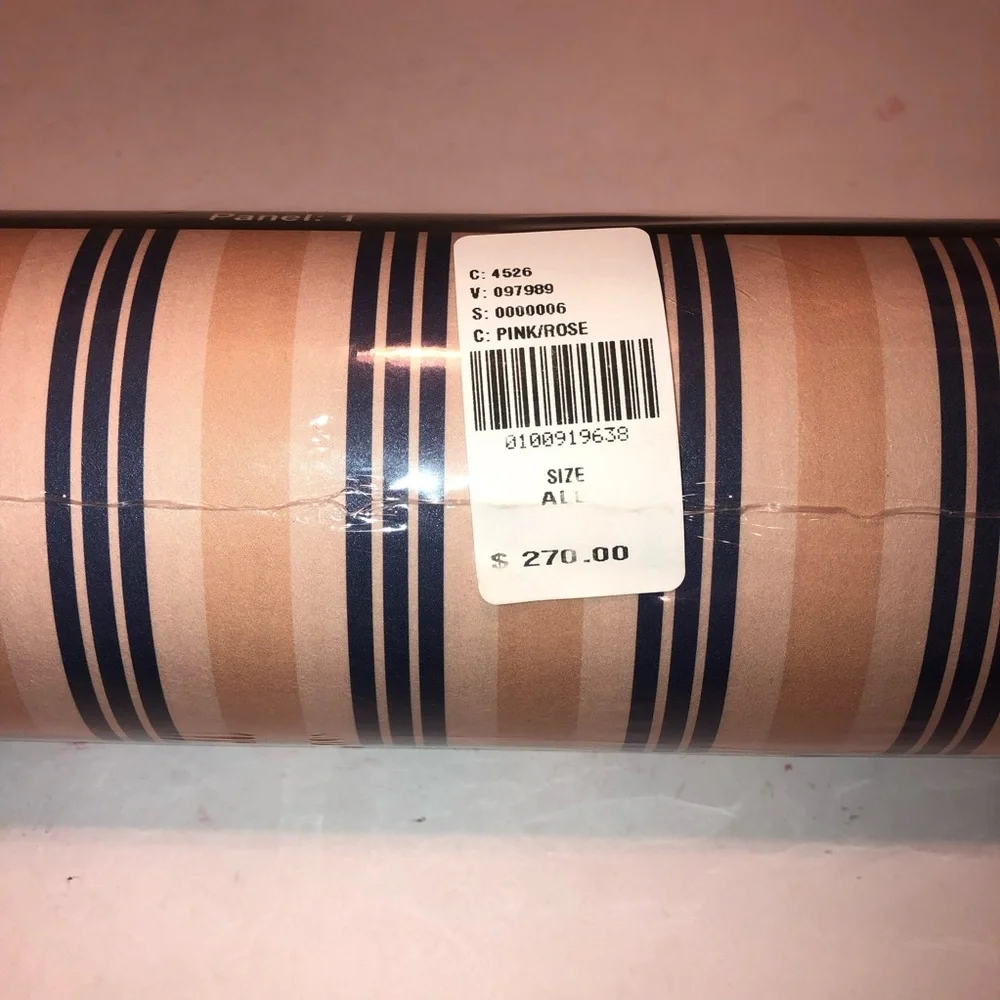 New Anthropologie Papier Villa Vertical Stripe Apricot Pink Wallpaper Wall Mural